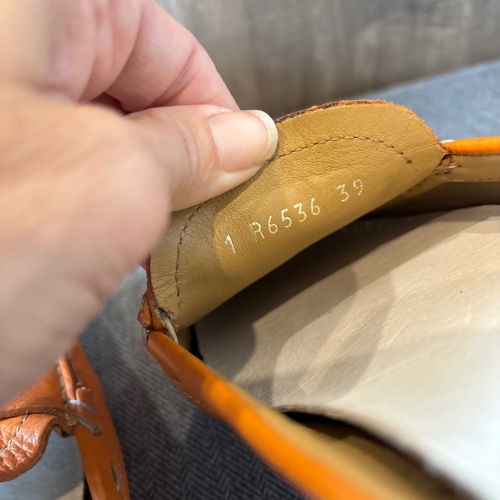 Prada Orange Pebbled Leather Mule Loafers Slip On Italy Womens 39 - Picture 8 of 8